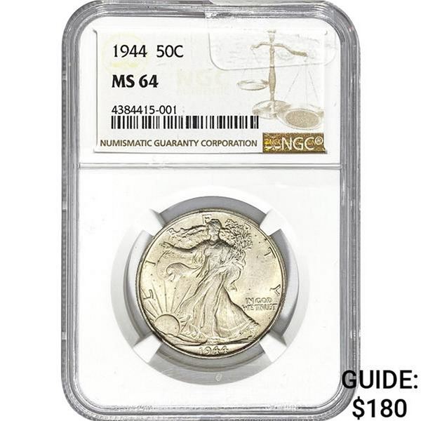 1944 50C Walking Liberty Half Dollar NGC