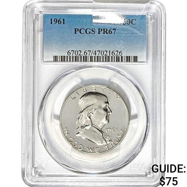 1961 Franklin Half Dollar PCGS PR67