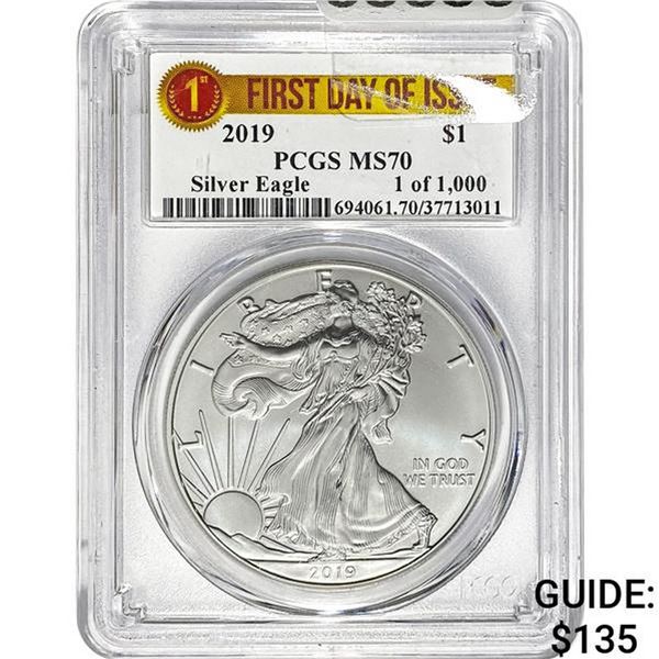 2019 Silver Eagle PCGS MS70
