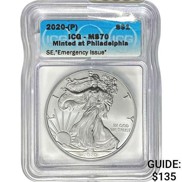 2020-(P) Silver Eagle ICG MS70