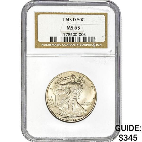 1943-D Walking Liberty Half Dollar NGC M