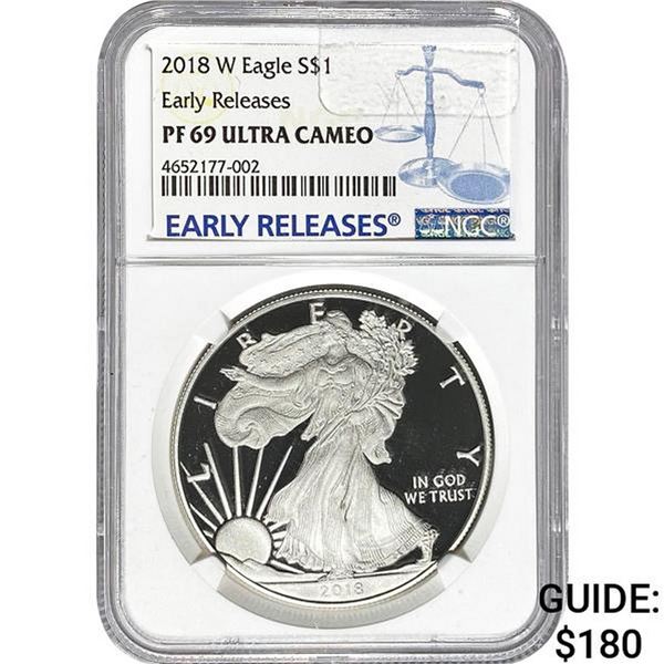 2018-W $1 Silver Eagle NGC PF69 UCAM