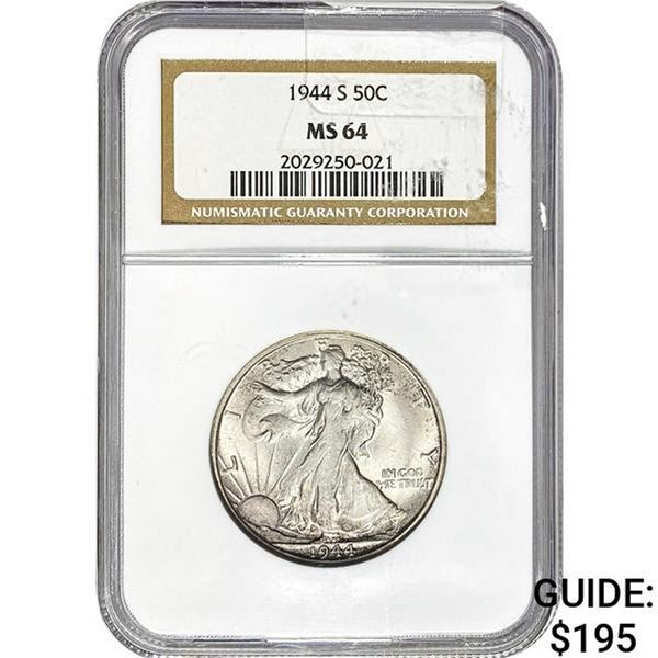 1944-S Walking Liberty Half Dollar NGC M