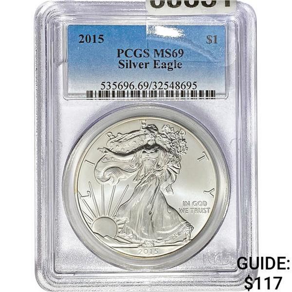 2015 $1 Silver Eagle PCGS MS69