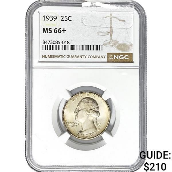 1939 Washington Quarter NGC MS66+
