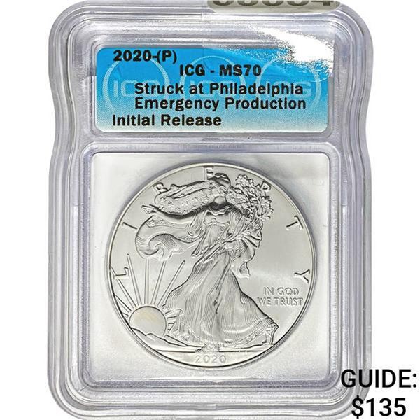 2020-(P) Silver Eagle ICG MS70