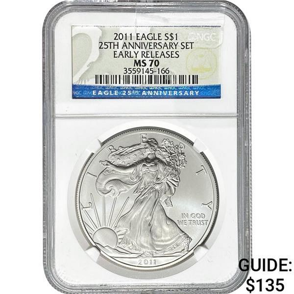 2011 American Silver Eagle NGC MS70