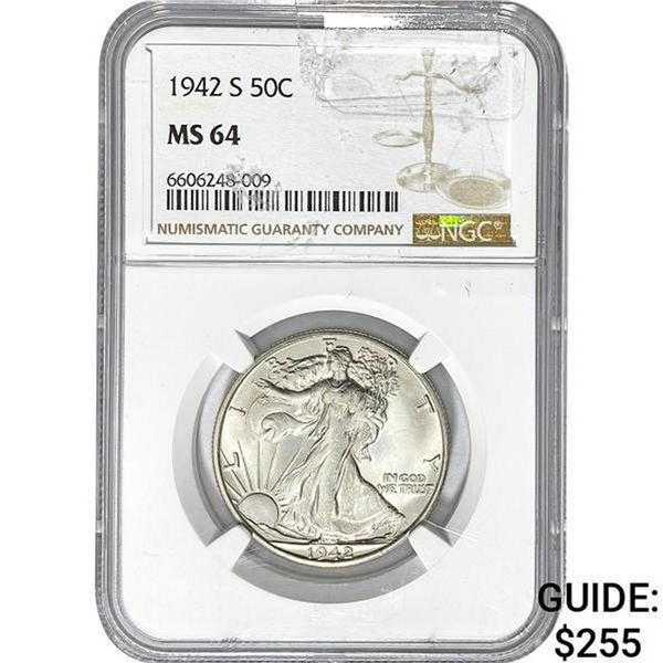 1942-S Walking Liberty Half Dollar NGC M