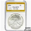 1994 American Silver Eagle PGA MS70