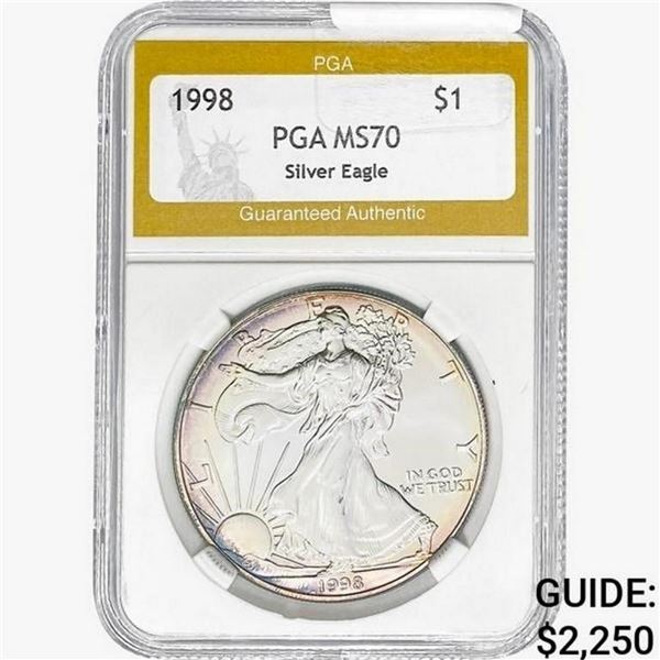 1998 American Silver Eagle PGA MS70