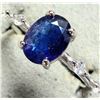 Image 1 : SILVER SAPPHIRE 1CT  RING, SUGGESTED RETAIL VALUE $200