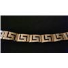 Image 2 : 14K YELLOW GOLD GREEK KEY DESIGN LINK BRACELET, 34.3GR, INSURANCE REPLACEMENT APPRAISAL VALUE $9600