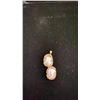Image 1 : CUSTOM MADE 14K YELLOW GOLD & 10K YELLOW GOLD BIWA FRESH WATER CULTURED PEARL PENDANT,