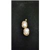 Image 2 : CUSTOM MADE 14K YELLOW GOLD & 10K YELLOW GOLD BIWA FRESH WATER CULTURED PEARL PENDANT,