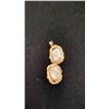 Image 3 : CUSTOM MADE 14K YELLOW GOLD & 10K YELLOW GOLD BIWA FRESH WATER CULTURED PEARL PENDANT,