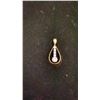Image 1 : 14K YELLOW & WHITE GOLD HAND MADE CUSTOMER DIAMOND PENDANT, 4.10GR, 1 BRILLIANT CUT DIAMOND APPROX