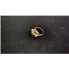 Image 4 : 14K YELLOW GOLD SIMULATED TURQUOISE LADIES DRESS RING, 4.60GR, ENGRAVED WITH 'LOVE'