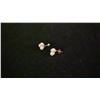 Image 2 : PAIR OF 14K YELLOW GOLD ROUND WHITE AKOYA CULTURED CLASSIC TREFOIL DESIGN, PEARL EARRINGS, 2.90GR,