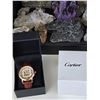 Image 8 : ELEGANT CARTIER AUTOMATIC SKELETON WATCH 1:1 REPLICA, WITH LEATHER STRAP. BRAND NEW IN BOX