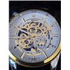 Image 2 : ARTIZANAL FULLY AUTOMATIC BLACK ROLEX SKELETON WATCH HIGH END REPLICA. WHITE DIAL, GOLDEN MARKERS