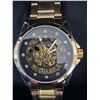Image 1 : AMAZING BLACK FULLY AUTOMATIC ROLEX SKELETON WATCH HIGH END REPLICA. GOLDEN OYSTER BRACELET.