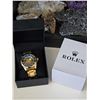 Image 8 : AMAZING BLACK FULLY AUTOMATIC ROLEX SKELETON WATCH HIGH END REPLICA. GOLDEN OYSTER BRACELET.