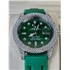 Image 2 : ROLEX SUBMARINER REPLICA WATCH. INTENSE GREEN DIALS, DIAMOND BEZEL. GREEN OYSTER-FLEX STRAP