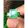 Image 2 : 15.05 CT CERTIFIED SILVER EMERALD GEMSTONE RING ($6,459 APPRAISAL, APPRAISAL NOT GUARANTEED)