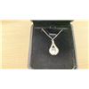 Image 3 : NEW 925S 4.0CT SIMULATED DIAMOND (CZ) TEARDROP NECKLACE, ADJUSTABLE 16"-18" LONG, MOUNTED IN 925
