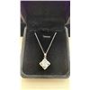 Image 1 : NEW 925S 2.0CT SIMULATED DIAMOND (CZ) CLOVER NECKLACE, ADJUSTABLE 16" - 18" LONG, MOUNTED IN 925