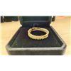 Image 2 : NEW 14K GOLD PLATED 32.0MM SIMULATED DIAMOND (CZ) HOOP EARRINGS