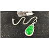 Image 2 : BURMESE SPINACH GREEN JADEITE PENDANT