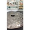Image 2 : MASSIVE MOTTLED JADE STONE DISC  DIAMETER 19.5 INCH