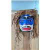 Image 1 : HAND CARVED & PAINTED FIRST NATIONS PORTRAIT MASK BY CARL SIMEON OF CAMPBELL RIVER 13" X 13" X 6"