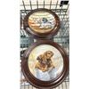 Image 2 : 8 DOG PLATES IN FRAMES FROM THE FIELD OF DREAMS BY LYNN KASTZ