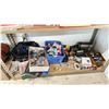 Image 1 : SHELF OF ASSORTED ITEMS INCLUDING; CAMERAS, DOLLS, VINTAGE ELECTRONICS, CLOCKS & MORE
