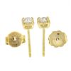 Image 3 : NEW Classic 14k Yellow Gold 0.44 ctw Round Brilliant Diamond Prong Stud Earrings