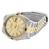 Image 4 : Rolex Mens Two Tone Champagne Index Dial Yellow Gold And Sapphire Datejust With