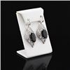 Image 3 : 32.55 ctw Blue Sapphire and 2.90 ctw Diamond 14K White Gold Earrings