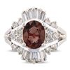 Image 2 : 2.31 ctw UNHEATED Red Sapphire and 1.17 ctw Diamond 14K White Gold Ring