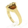Image 9 : 18k Gold Half Moon Bezel Set Spessartite Garnet & Amethyst w/ Diamond Ring