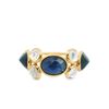 Image 1 : 18kt YG Sapphire & Moonstone Ring