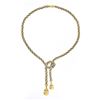 Image 3 : Vintage Tiffany & Co 14K Gold Twisted Wheat & Rope Chain w/ Knot Lariat Necklace