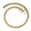 Image 3 : 10K Gold 6.75" Round Fancy Light Champagne Diamond "S" Link Line Tennis Bracelet