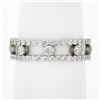 Image 1 : 18k White Gold 1.44 ctw Round Brilliant Diamond Open Center Eternity Band Ring