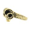 Image 6 : Vintage 14k Gold Detailed Textured 3D Rams Head w/ Pave Set Ruby Eyes Ring