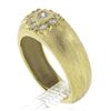 Image 9 : MAZ 14k Yellow Gold 0.27 ctw Star Pave Set Diamond Cluster Textured Band Ring