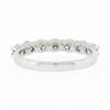 Image 7 : NEW Platinum 1.12 ctw Round Shared Prong Diamond Low Profile Wedding Band Ring