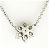 Image 5 : New 14K White Gold 1.05 ctw G VS1 Diamond Petite Flower Cluster Pendant Necklace