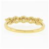 Image 7 : 18k Yellow Gold 1.22 ctw Round Ideal Low Profile Diamond 5 Stone Stack Band Ring
